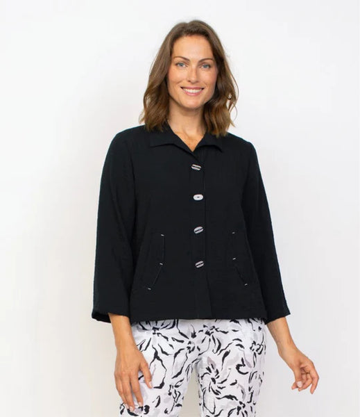 Habitat Spring/Summer, 30649 Pleat Back Jacket, Black