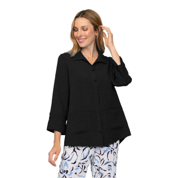 Habitat Spring/Summer, 30615 Hidden Pocket Swing Shirt, Black