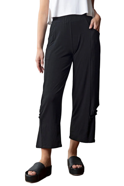 Olivia/Liv, 1140276, Side Pleat Pant, Black