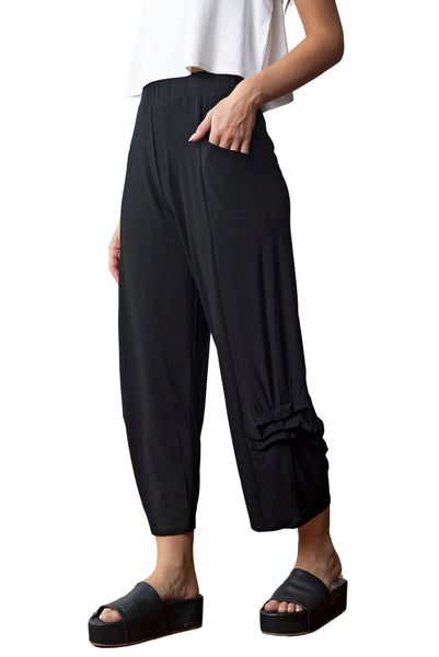 Olivia/Liv, 1140276, Side Pleat Pant, Black