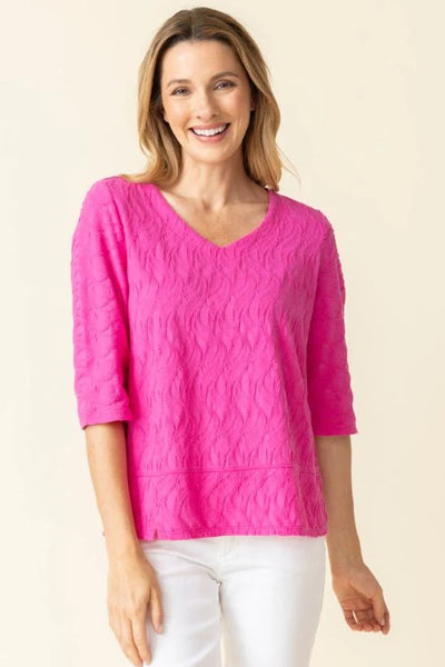 Habitat Spring/Summer, 16315 Elbow Sleeve Tee, Berry