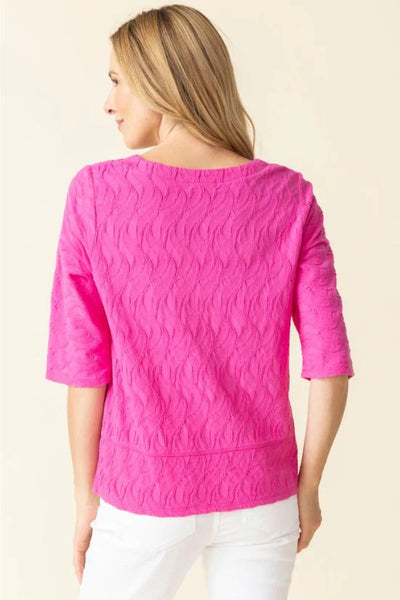 Habitat Spring/Summer, 16315 Elbow Sleeve Tee, Berry