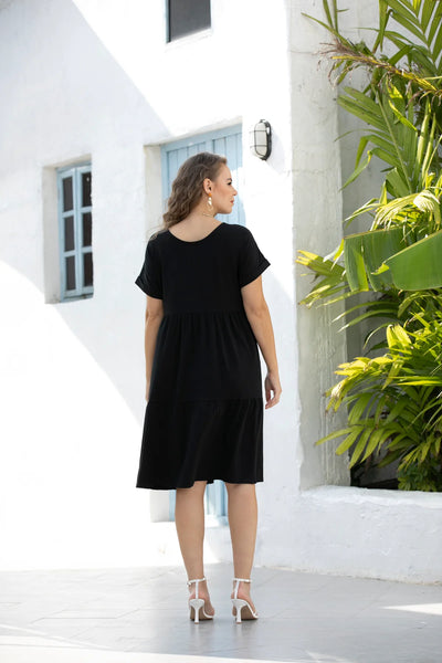 Orange by Fashion Village, 18126 Azzura Verona Dress, Black