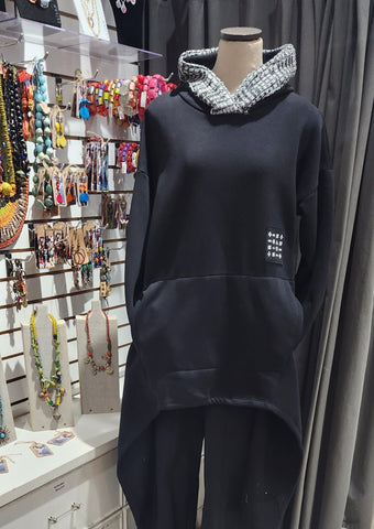Paolo Tricot Sale, DM11589 Trapeze Hi Lo Hoodie 40% Off Regular Price