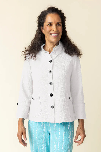 Habitat Spring/Summer, 21321 Ruched Collar Swing Jacket, White