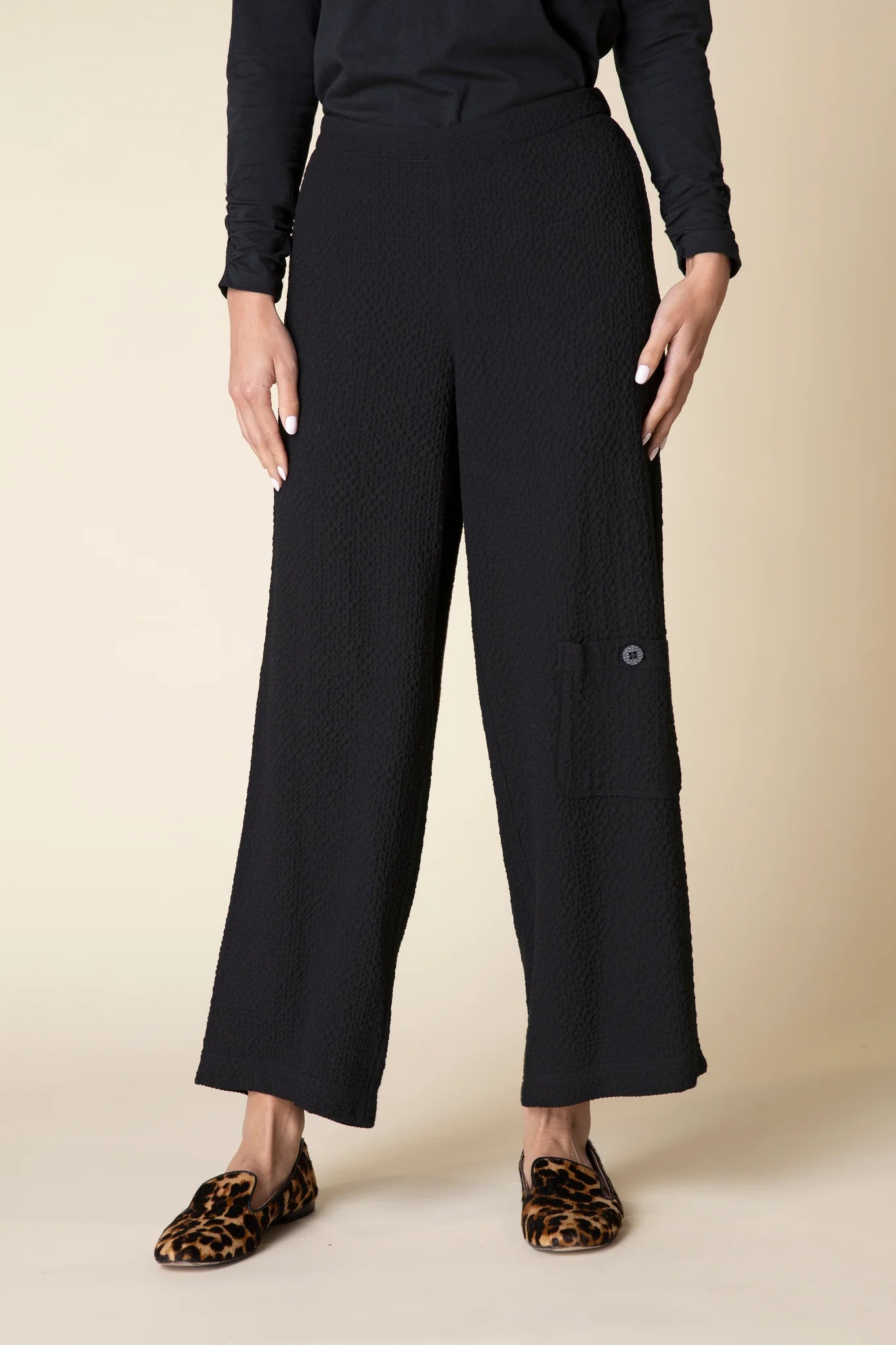 Habitat, 21378 Flat Front Ankle Pant, Black