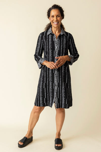 Habitat Spring/Summer, 21983 Mix It Shirt Dress, Black