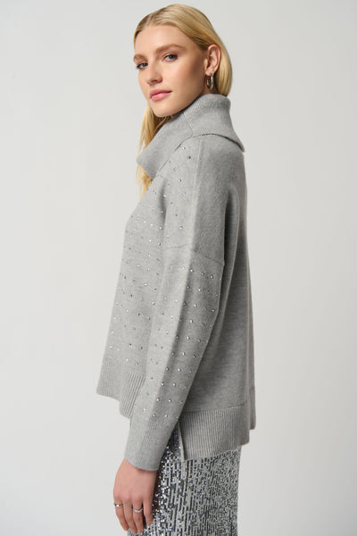 Joseph Ribkoff, 234606 Studded Knit Sweater