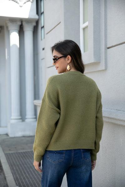 Orange by Fashion Village, NC-20 Fleur Knit Cardigan