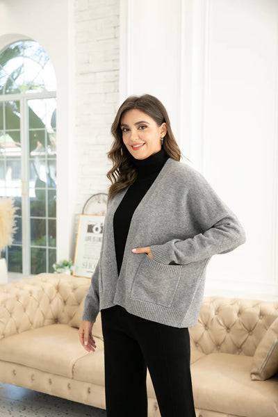 Orange by Fashion Village, KD-10 Madeleine's Cardigan, Grey