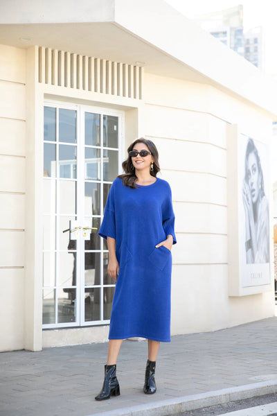 Orange by Fashion Village, KD-30 Madeleine Knit Dress W/Pocets