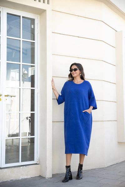 Orange by Fashion Village, KD-30 Madeleine Knit Dress W/Pocets