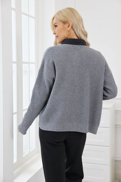 Orange by Fashion Village, J-5769 Melissa's Cardigan, Grey