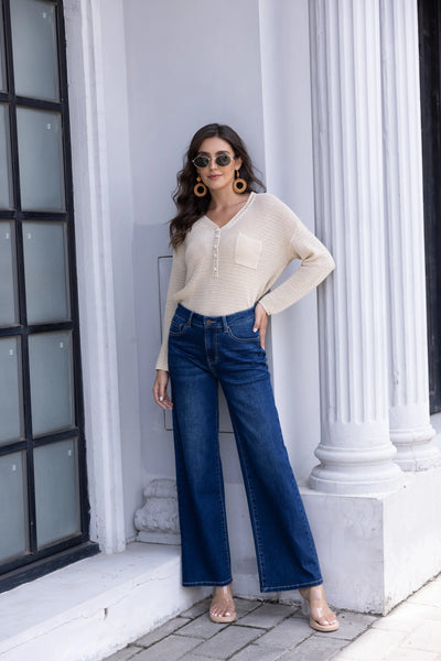 Orange by Fashion Village, JNC-16 Clara's Jeans, Dark Wash