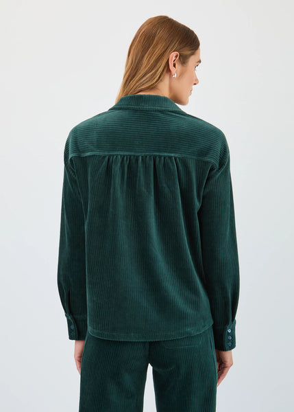 FDJ Jeans, 3039148 Corduroy Popover Top with Pockets, Spruce