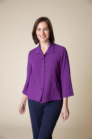 Habitat, 30649 Pleat Back Jacket, Plum