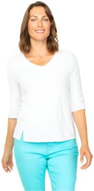 Habitat Spring/Summer, 16315 Elbow Sleeve Tee, White