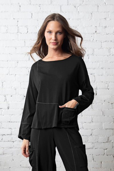 Olivia/Liv, 320300 Boxy Zanna Top, Black