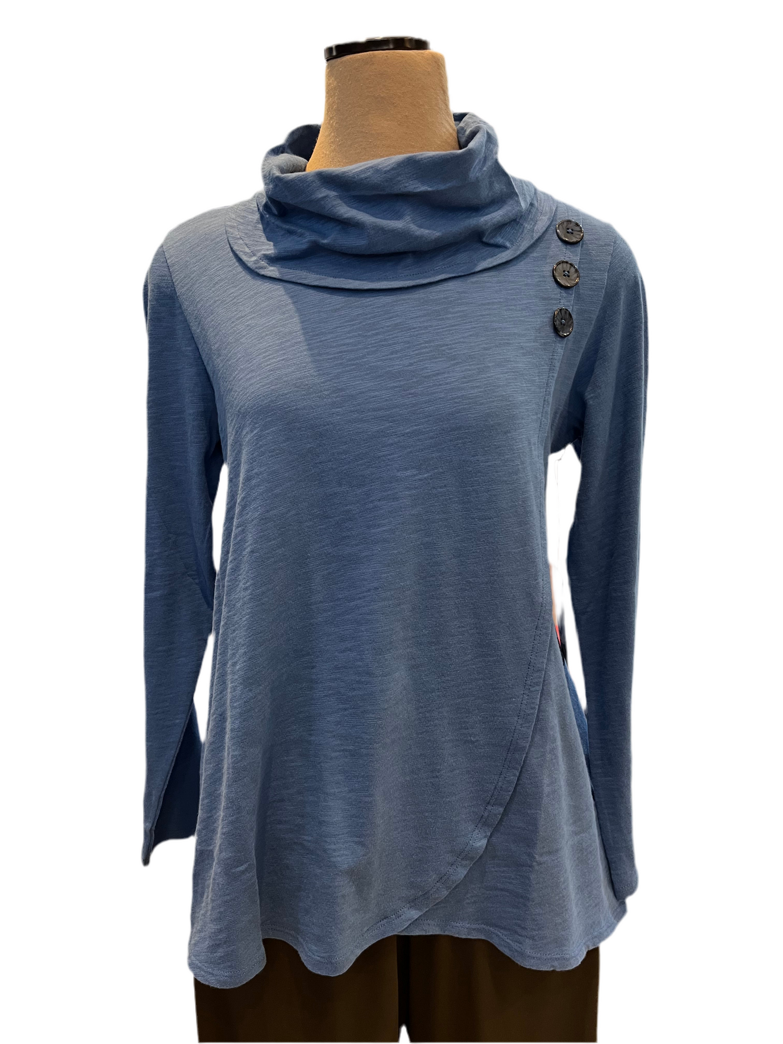 Habitat Fall/Winter Sale, 27518 Wrap Cowl Top, Cobalt 50% Off Regular Price