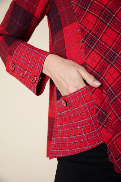 Habitat Fall/Winter Sale, 40795 Asymmetrical Button Cuff, Apple 50% Off Regular Price