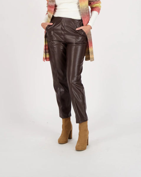 Spanner Sale, 423272 Faux Leather Straight Leg Pant 50% Off Regular Price