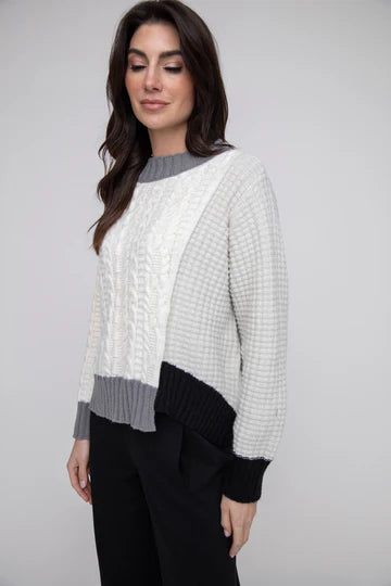 Liv, 450773 Mixed Stitched Pullover