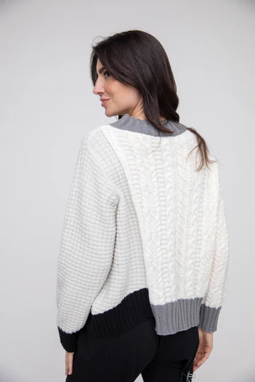 Liv, 450773 Mixed Stitched Pullover