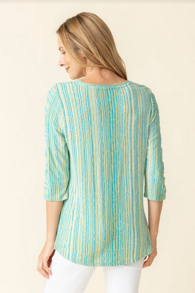 Habitat Spring/Summer, 57940 Ruched Sleeve Top, Leaf
