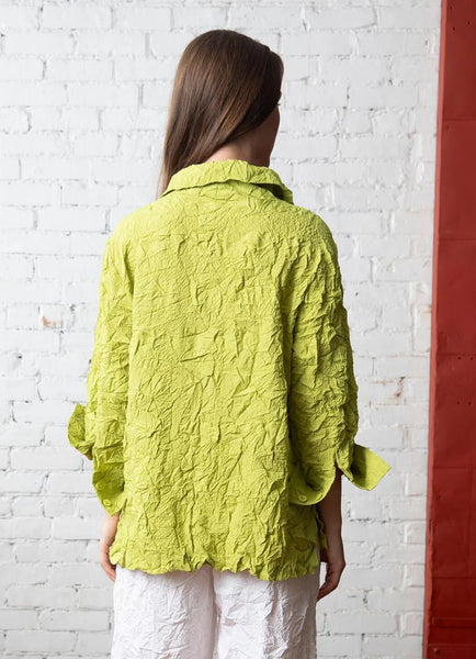 Olivia/Liv, 600386 Scrunch Collar Jacket, Lime