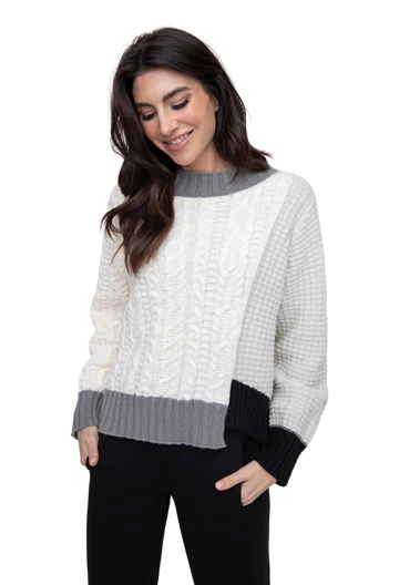 Liv, 450773 Mixed Stitched Pullover