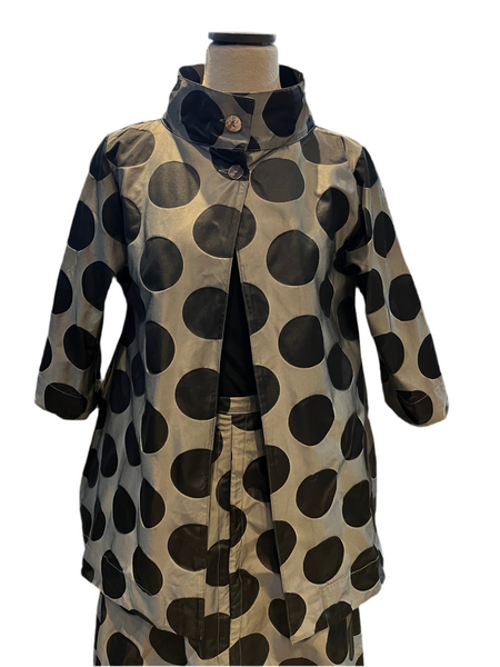 Bryn Walker,  91168J Yael Jacket, Black Dot