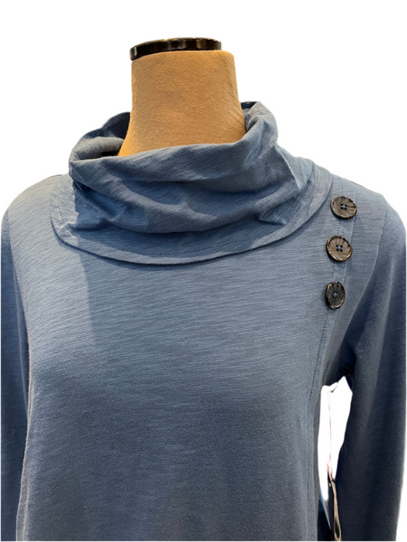 Habitat Fall/Winter Sale, 27518 Wrap Cowl Top, Cobalt 50% Off Regular Price