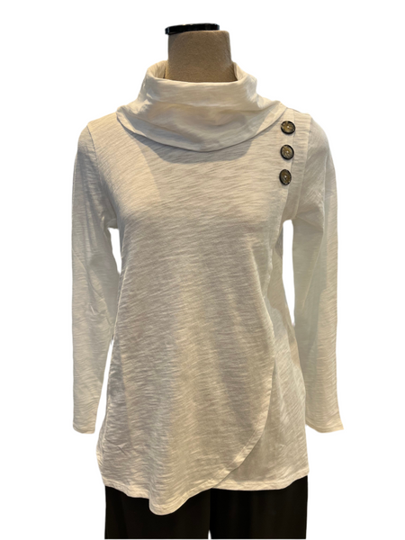 Habitat Spring/Summer, 27518 Wrap Cowl Top, White