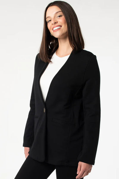 Terrera / LNBF, 912900 Ophelia Collarless Open Front Blazer, Black