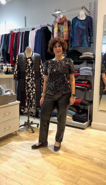 SiSi Fashion, Mimi Sequin Top, Multicolor