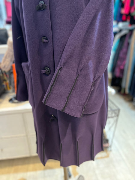 Boris Fashion, 1035 Large Hood Fleece Jacket  Purple