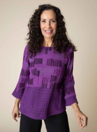 Habitat, 35018 Side Button Tunic Mix, Plum