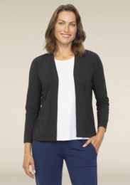 Habitat, 55930 Shirred Back Open Jacket, Black