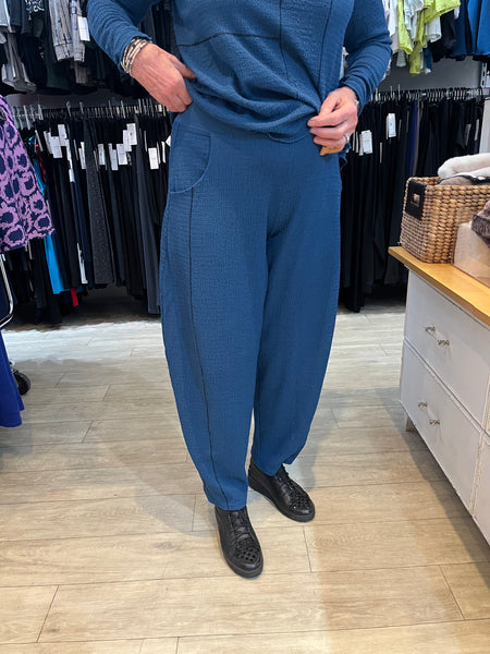 Sympli, PW27343X, Pop Collage Barrel Pant, Lake