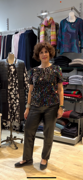 SiSi Fashion, Mimi Sequin Top, Multicolor