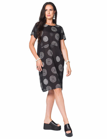 Minkas, PR-105 Circle Ballon Shaped Dress, Black
