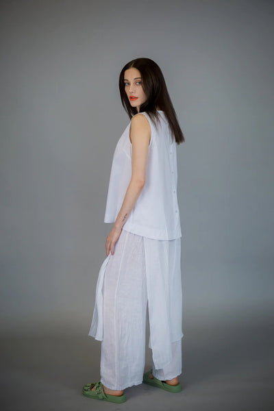 Paolo Tricot Sale, CS10976 Linen Skirt Pant 50% Off Regular Price