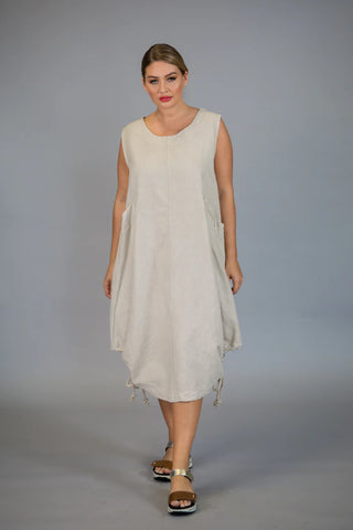 Paolo Tricot Sale, MD51221 Linen Grommet Dress 50% Off Regular Price