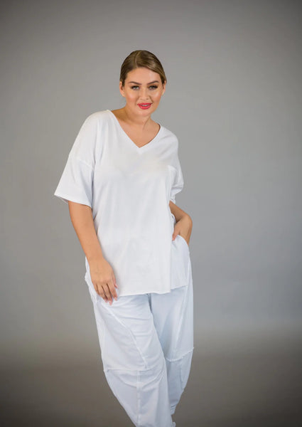 Paolo Tricot Sale, MD21057 V-Neck T-Shirt 50% Off Regular Price