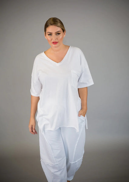Paolo Tricot Sale, MD21057 V-Neck T-Shirt 50% Off Regular Price