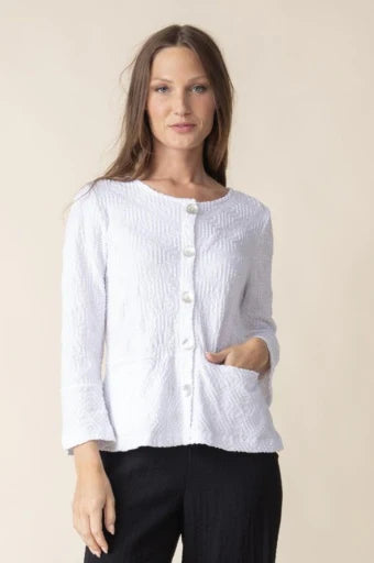 Habitat Spring/Summer, 20717 Peplum Swing Jacket, White