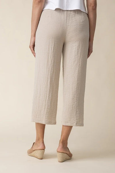 Habitat Spring/Summer, 30660 Ruched Straight Crop Pant, Oatmeal