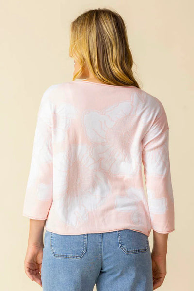 Habitat Spring/Summer, 82262 Floral Jacquard Pullover, Carnation