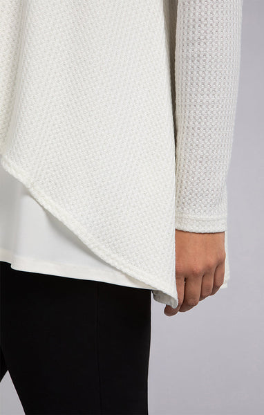 Sympli, K7230W-3 Split Back Waffle Sweater