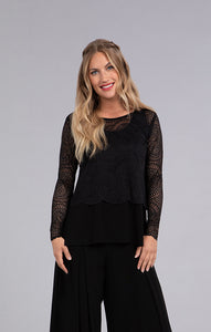 Sympli, 3246-3 Lace Go To Crop T